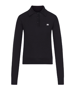 Polo Sweater In Fine Cotton