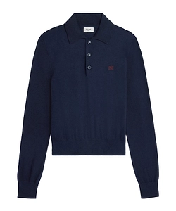Polo Sweater In Fine Cotton
