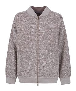 D.Exterior Textured Zip Bomber Jacket