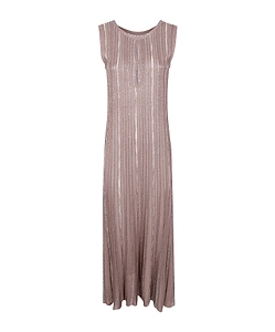 D.Exterior Striped Crystal Knit Dress