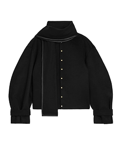 Scarf Jacket In Wool Cloth