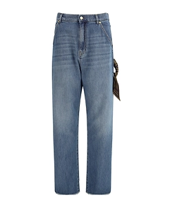 Belt Loop Denim Trousers