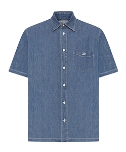 Short-Sleeved Shirt In Cotton Denim