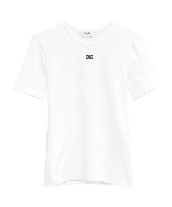 Triomphe T-Shirt In Ribbed Cotton Jersey
