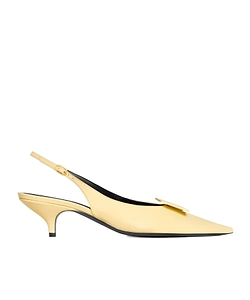 Signature Slingback With Label In Lambskin
