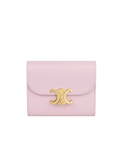 Small Flap Wallet Triomphe In Shiny Calfskin