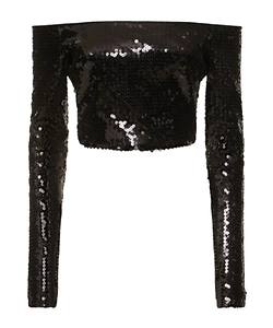 Strapless Sequined Blouse