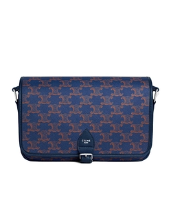 Small Folco Messenger In Triomphe Canvas And Calfskin
