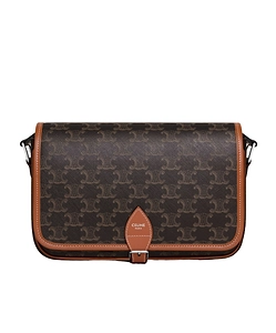 Small Folco Messenger In Triomphe Canvas And Calfskin