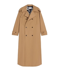 Trench Coat In Cotton And Wool Gabardine