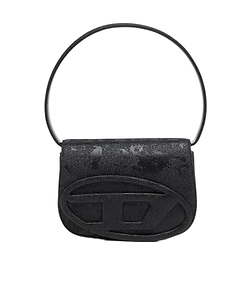 1Dr Logo Plaque Glittered Shoulder Bag