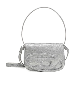 1Dr Logo Plaque Glittered Shoulder Bag