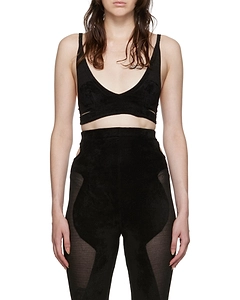 Chenille Intarsia Bralette Top