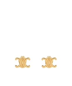 Triomphe Studs In Brass With Gold Finish