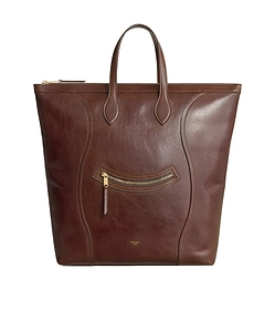 Vertical Cabas Smile Luggage In Shiny Calfskin