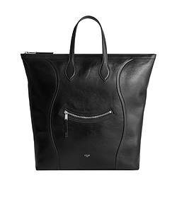 Vertical Cabas Smile Luggage In Shiny Calfskin