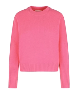 Closed Ribbed Crew Neck Sweater