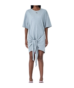 D-Eivor Tie Front T-Shirt Dress