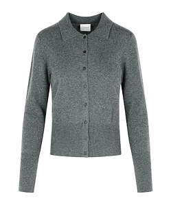 Closed Ribbed Button-Down Cardigan