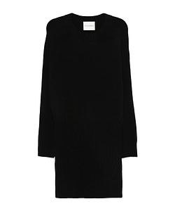 Crew-Neck Knit Midi Dress