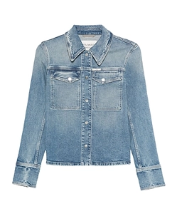 Long-Sleeved Denim Shirt