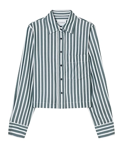 Closed Striped Long-Sleeve Shirt