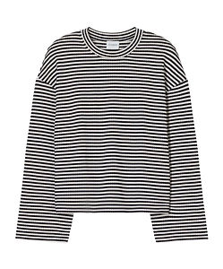 Closed Boxy Striped Knitted Sweater