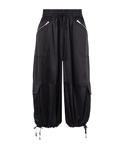 Cargo Wide-Leg Cropped Pants