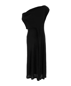 Co Draped One-Shoulder Jersey Dress