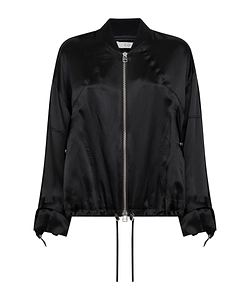 Co Oversized Drawstring Bomber Jacket