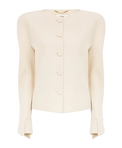 Chloé Collarless Fitted Blazer