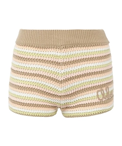 Chloé Crochet Logo Detailed Mini Shorts