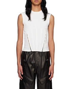Fine-Ribbed Tank Top