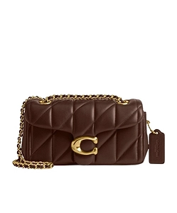 Coach Tabby 20 Logo Plaque Quilted Shoulder Bag