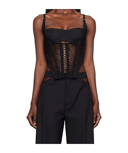 Lace-Up Corset Tank Top