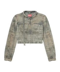 De Saphix Cropped Denim Jacket