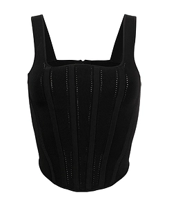 Pointelle Corset Top