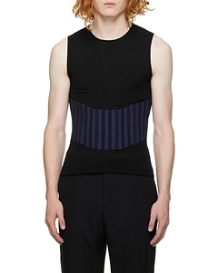 Ribbed-Detail Knit Top