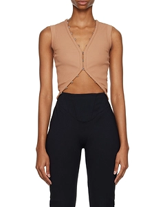Ribbed Cropped Vest