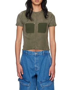 Ribbed-Knit T-Shirt