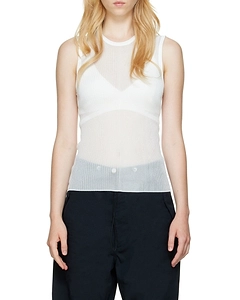 Ribbed Sheer Tank Top