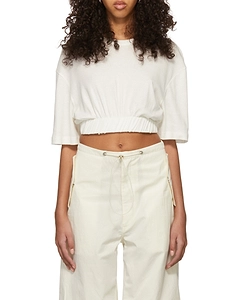 Rolled-Hem Cropped T-Shirt