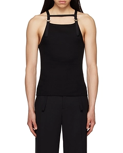 Safety-Harness Ribbed Tank Top