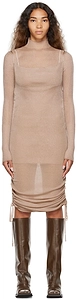 Semi-Sheer Draped Dress