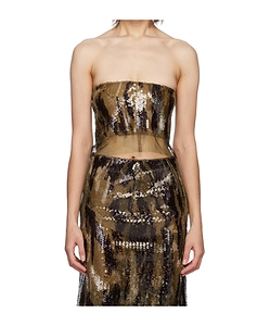 Sequin-Embellished Bandeau Top