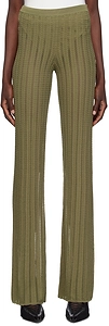 Snakeskin Hollowed Out Knitted Casual Pants