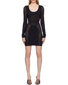 Sport Crochet-Knit Mini Dress