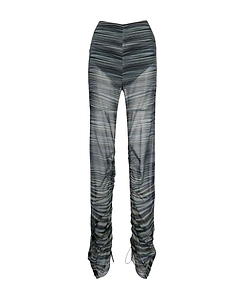 Striped Semi-Sheer Trousers