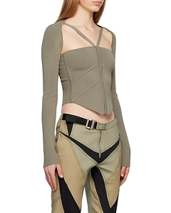 Square-Neck Corset-Style Top
