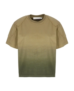 Sunfade-Effect Shoulder-Pad T-Shirt